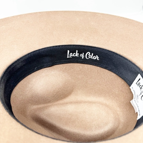 Lack of Color The Grove Fedora Hat Brown Wool w/ Suede Leather Band Sz Small - Picture 12 of 14